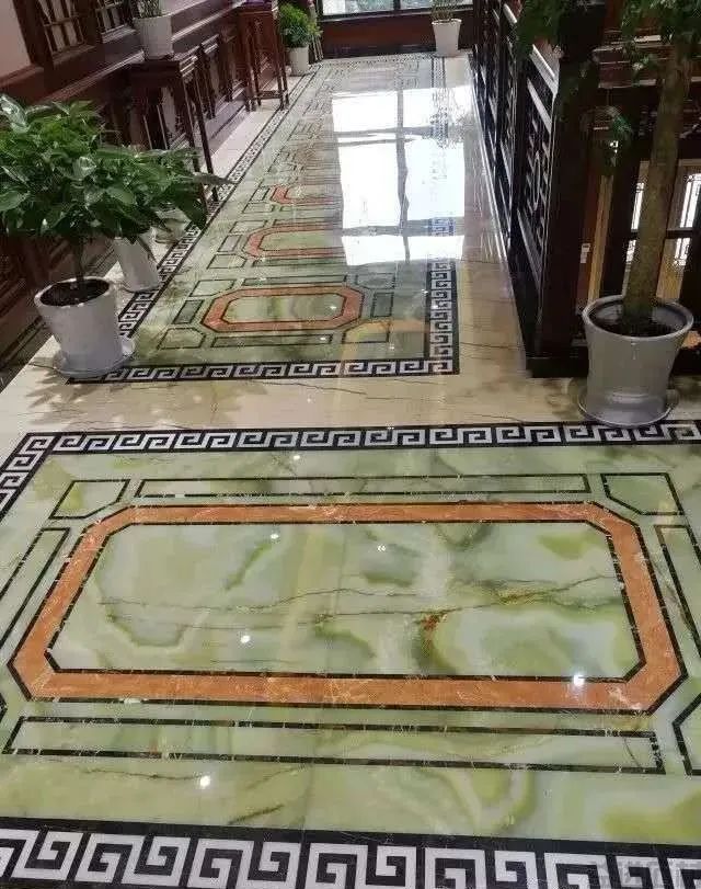 新中式石材拼花走廊过道,大道至简(图3) 新中式石材拼花走廊过道,大道至简