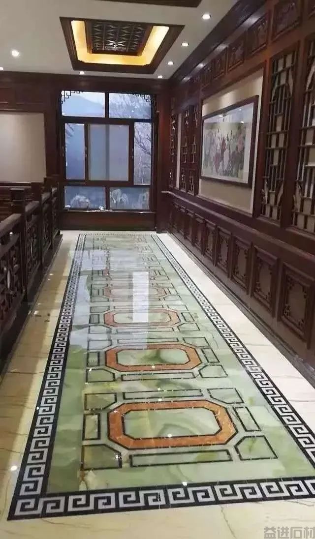 新中式石材拼花走廊过道,大道至简(图5) 新中式石材拼花走廊过道,大道至简
