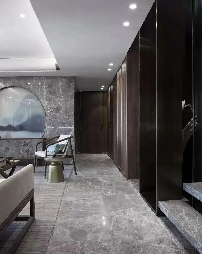 新中式石材拼花走廊过道,大道至简(图12) 新中式石材拼花走廊过道,大道至简