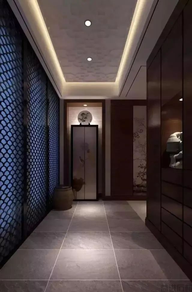 新中式石材拼花走廊过道,大道至简(图59) 新中式石材拼花走廊过道,大道至简