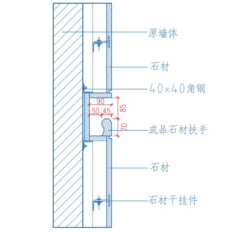 石材楼梯内嵌隐形扶手节点做法及案例(图9) 石材楼梯内嵌隐形扶手节点做法及案例(图9)