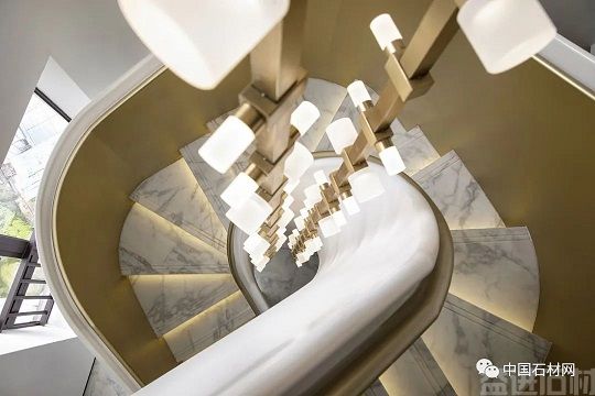 不容错过的14款大理石弧形楼梯造型(图21)