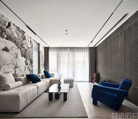 135㎡私宅设计，借取石材特性诉说一段凝思的独白(图2)